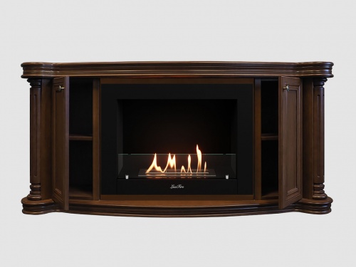 Каминный портал МДФ "Бетховен 1500" с биокамином Lux Fire "Фаер Бокс 2 - 30" (темный орех) Каминный портал МДФ "Бетховен 1500" с биокамином Lux Fire "Фаер Бокс 2 - 30" (темный орех)