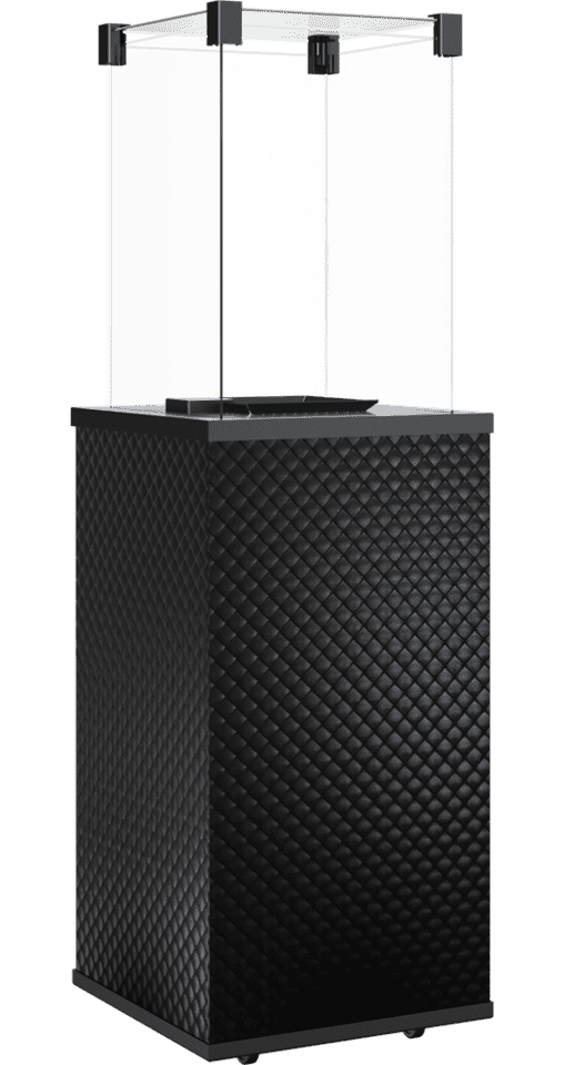 Газовый нагреватель Kratki PATIO Mini/G31/37Mbar/CZ/P, стекло, черное тиснение, с пультом управления