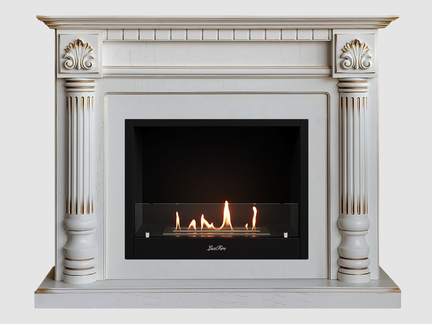 Каминный портал МДФ "Македония 1300" с биокамином Lux Fire "Фаер Бокс 1-30" (белый) Каминный портал МДФ "Македония 1300" с биокамином Lux Fire "Фаер Бокс 1-30" (белый) по цене 97 700 руб.