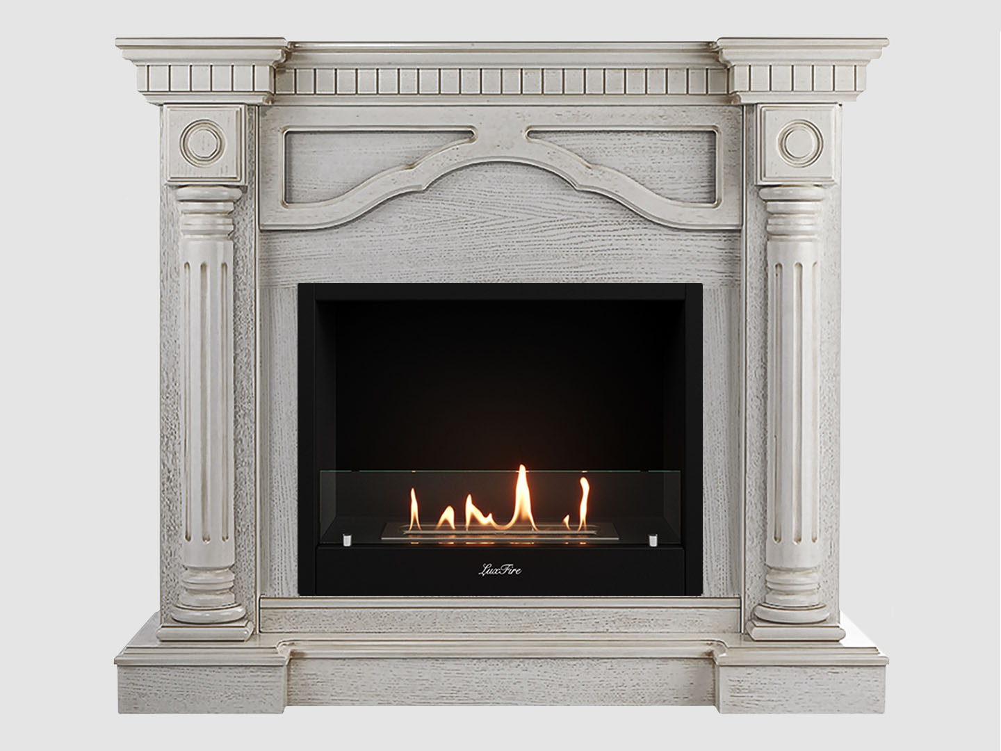 Каминный портал МДФ "Монако 1210" с биокамином Lux Fire "Фаер Бокс 1-30" (белый) Каминный портал МДФ "Монако 1210" с биокамином Lux Fire "Фаер Бокс 1-30" (белый) по цене 74 400 руб.