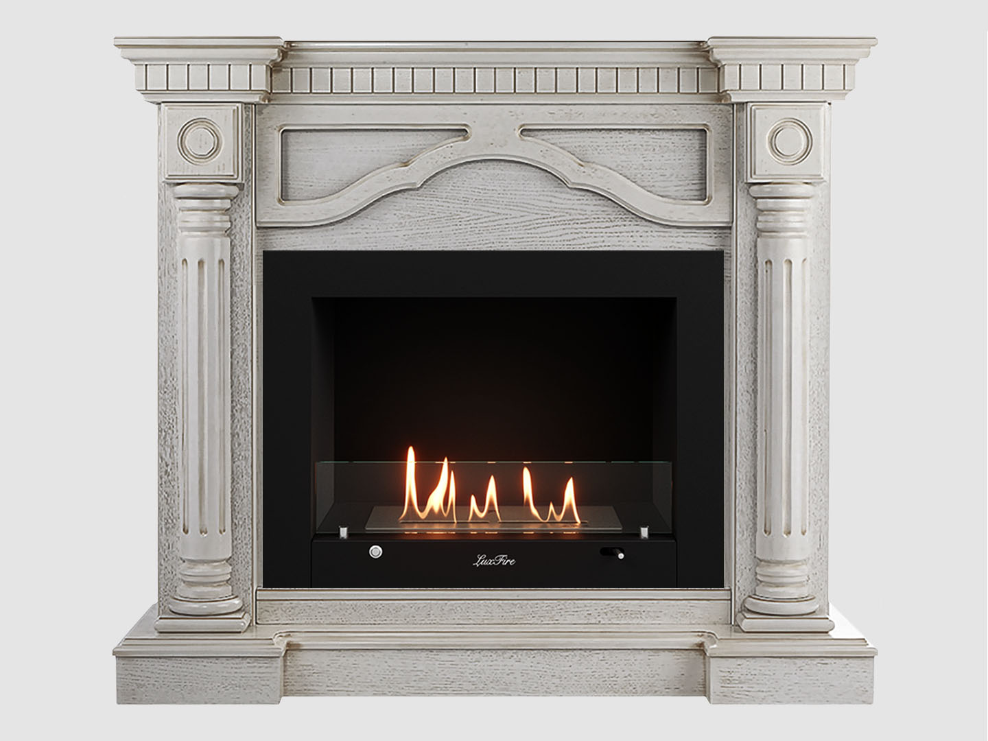 Каминный портал МДФ "Монако 1210" с биокамином Lux Fire "Фаер Бокс 3-30" (белый) Каминный портал МДФ "Монако 1210" с биокамином Lux Fire "Фаер Бокс 3-30" (белый) по цене 101 600 руб.