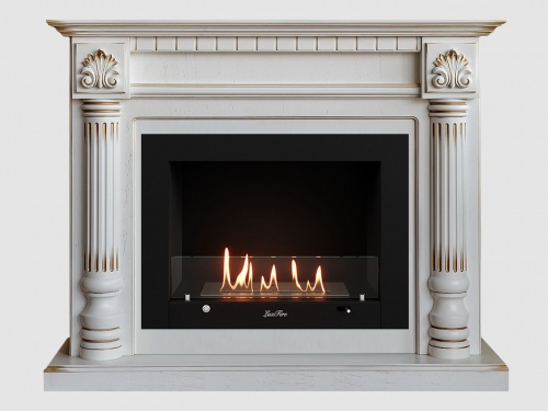 Каминный портал МДФ "Македония 1250" с биокамином Lux Fire "Фаер Бокс 3-25.5" (белый) Каминный портал МДФ "Македония 1250" с биокамином Lux Fire "Фаер Бокс 3-25.5" (белый)