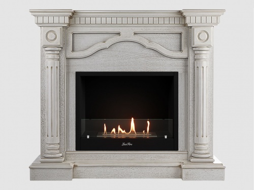 Каминный портал МДФ "Монако 1210" с биокамином Lux Fire "Фаер Бокс 1-30" (белый) Каминный портал МДФ "Монако 1210" с биокамином Lux Fire "Фаер Бокс 1-30" (белый)