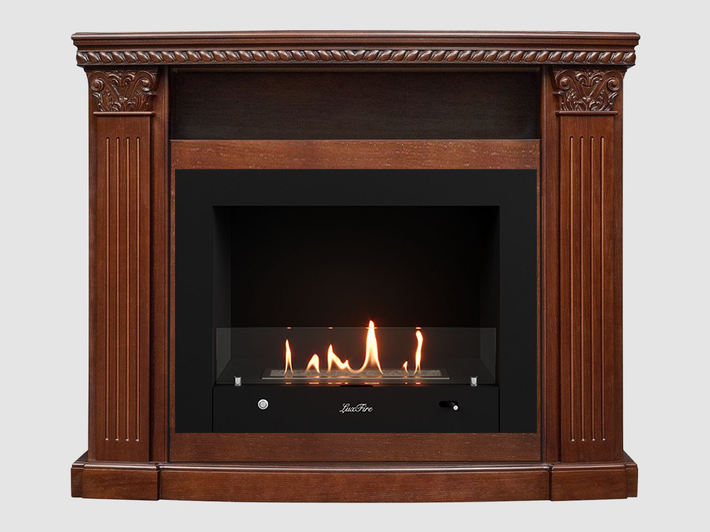 Каминный портал МДФ "Людовик 1300" с биокамином Lux Fire "Фаер Бокс 4 - 30" (темный орех) Каминный портал МДФ "Людовик 1300" с биокамином Lux Fire "Фаер Бокс 4 - 30" (темный орех) по цене 123 300 руб.