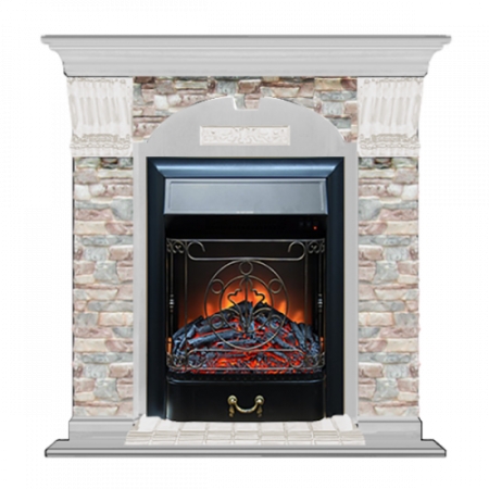 Арочный Грот цветной (беленый дуб)+Majestic Black