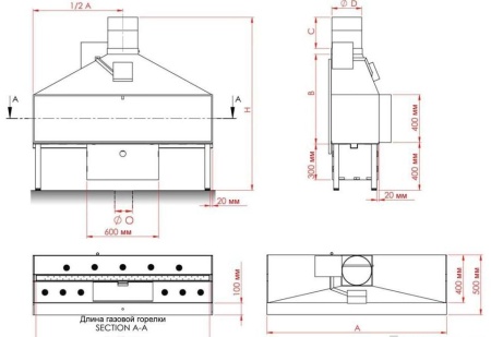 
Газовая топка Vero Design NI G6