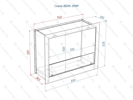 Встроенный биокамин Lux Fire Кабинет 810 М Встроенный биокамин Lux Fire Кабинет 810 М по цене 58 850 руб.