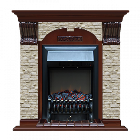 Арочный Грот однотонный (красное дерево)+Fobos Black