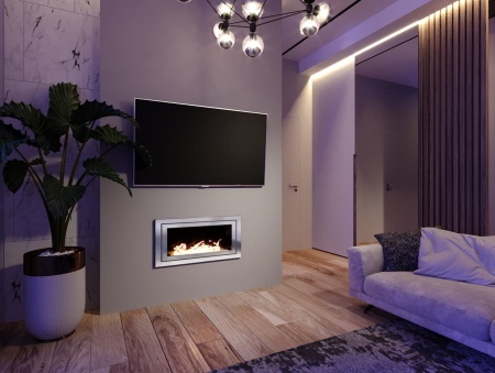 Биокамин "Русский огонь" Стенли 800V встраиваемый с защитным стеклом по цене 34 850 руб.