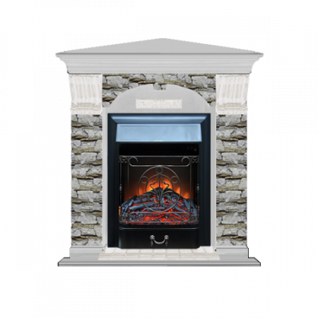 Арочный Алтай угловой (беленый дуб)+Majestic Black